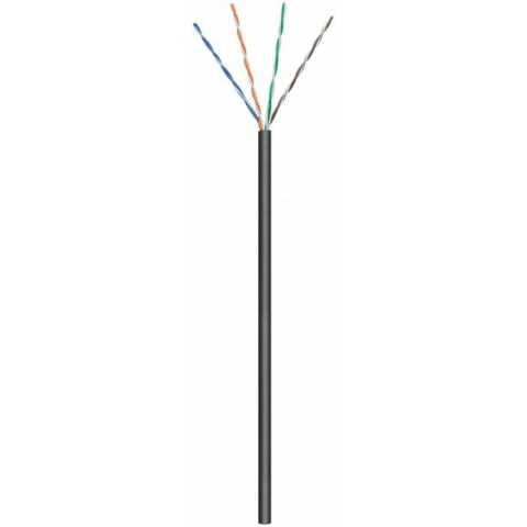 Enzo UTP CAT5E 4x2 AWG24 100m zwart massief OUTDOOR - 1381525