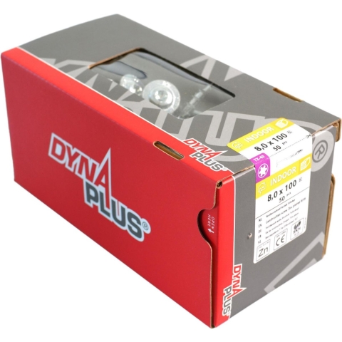Dynaplus Houtbouwschroef Vz Tk +Snijpunt Torx TX30 6.0X180/80 | 50 stuks - 0286.01.51301