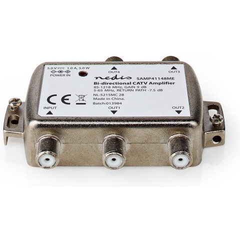 Nedis CATV-Versterker | 9 dB | 85-1218 MHz | Zilver | 1 stuks - SAMP41148ME SAMP41148ME