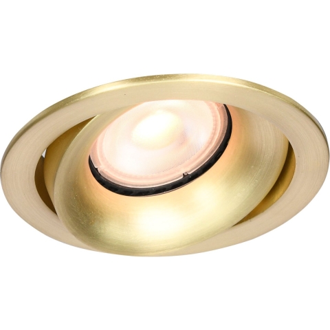 Artdelight Inbouwspot Rond Kantelbaar Mat Goud GU-10