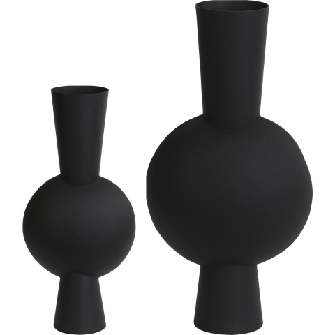 Light & Living Vaas Kavandu - Zwart - Set 53+39,5cm