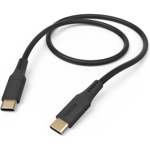 Hama Oplaadkabel Flexible USB-C - USB-C 1,5 M Silicone Zwart