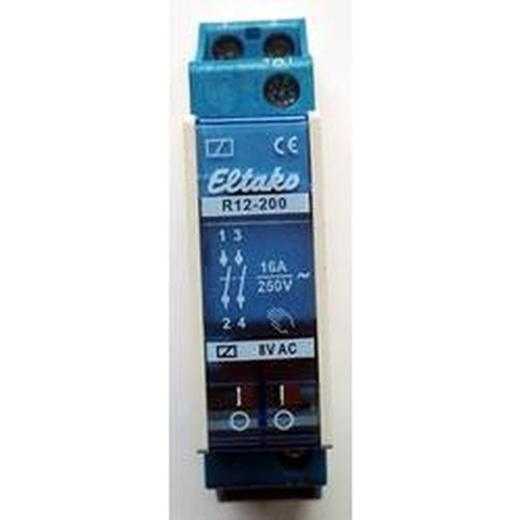 Eltako 22200010 Schakelrelais Nominale spanning: 8 V Schakelstroom (max.): 8 A 2x NO 1 stuk(s)