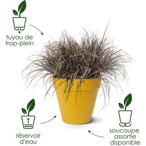 elho Loft Urban Round Bloempot 60 cm met Wielen