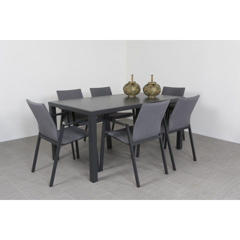 VDG Lima antraciet|Alma 160 cm. tuinset - 7-delig