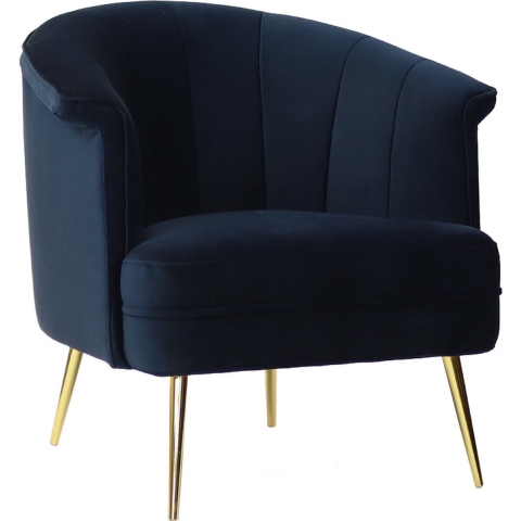 Bronx71 Stoel babykamer Amy velvet blauw