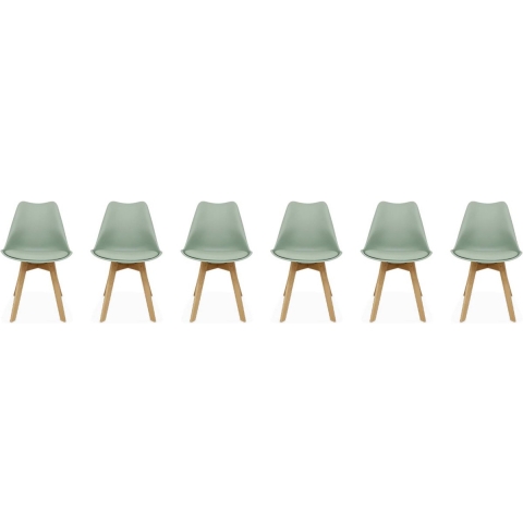 sweeek - Set van 6 eetkamerstoelen, 42x55x81cm