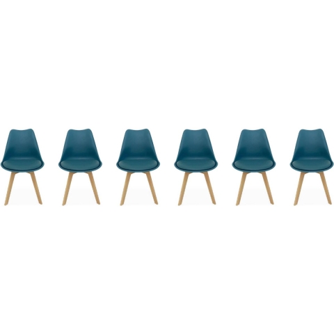 sweeek - Set van 6 eetkamerstoelen, 42x55x81cm