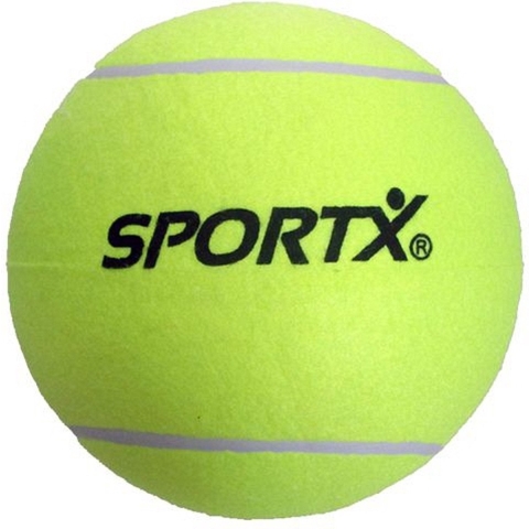 SportX Jumbo Tennisbal - 3x - XXL - geel - 22 cm - speelgoed -