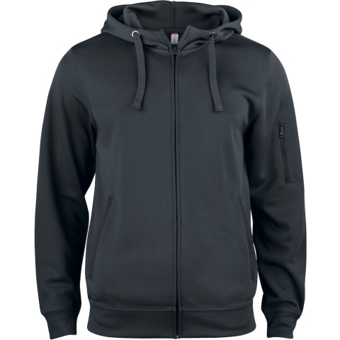 Clique 021014 Basic Active Hoody FZ - Zwart - M