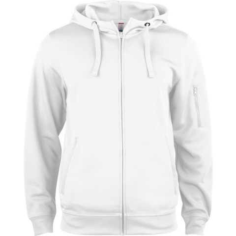 Clique 021014 Basic Active Hoody FZ - Wit - S