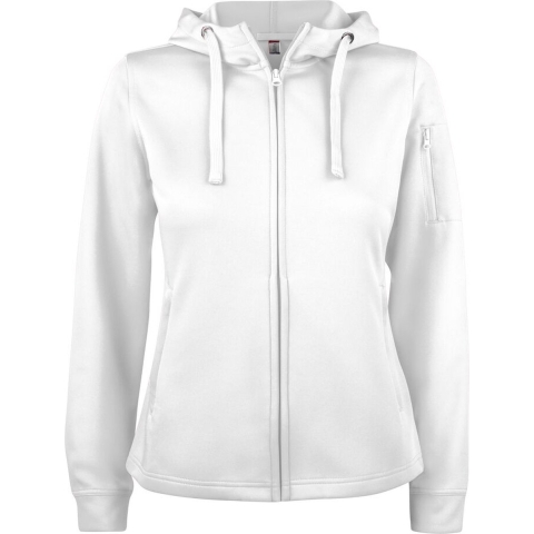 Clique 021015 Basic Active Hoody FZ Ladies - Wit - S