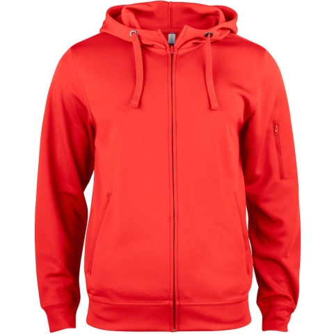 Clique 021014 Basic Active Hoody FZ - Rood - XS