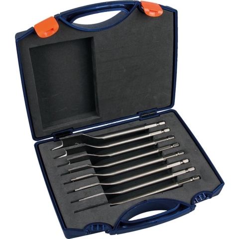 Rotec 8 dlg.Speedborenset 12-14-16-18-20-22-25 en 32 in kunststof koffer - 900.1022K - 900.1022K