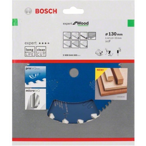 Bosch Accessoires Cirkelzaagblad expert for Wood 130x20x2.4/1.6x16 T - 2608644005