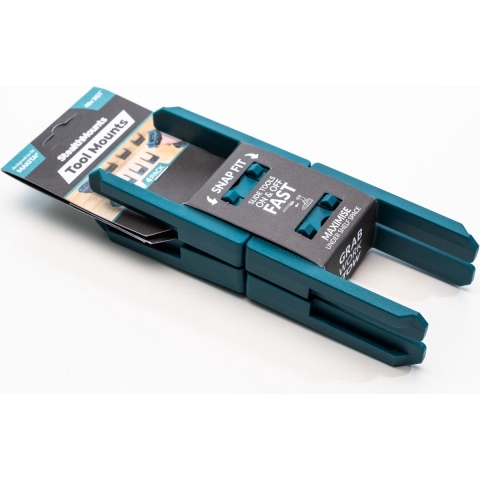 StealthMounts TM-MK40-BLU-4 Gereedschapshouders voor Makita 40V XGT | Blauw | 4 stuks - TM-MK40-BLU-4