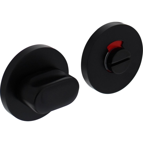 Intersteel | Rozet met toilet-/badkamersluiting | Aluminium Zwart
