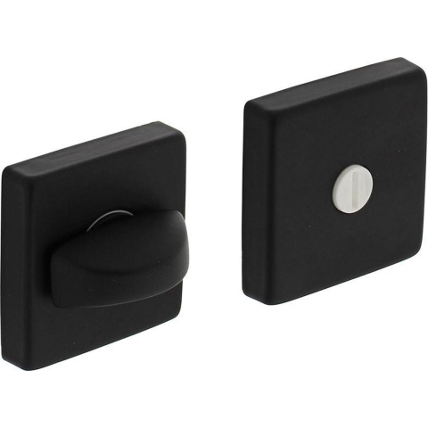 Intersteel | Rozet toilet-/badkamersluiting | 50x50x10mm | Aluminium Zwart