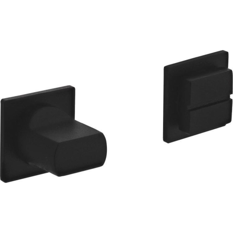 Intersteel | Rozet met toilet-/badkamersluiting 30X30X2,5mm | Zelfklevend | Minimalistisch | Vierkant | Mat Zwart