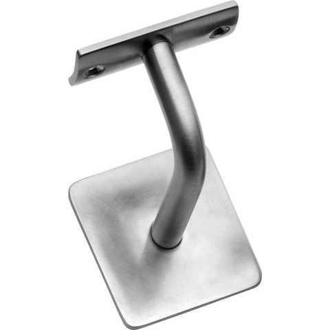 Intersteel | Leuninghouder gebogen vierkant hol | RVS Geborsteld