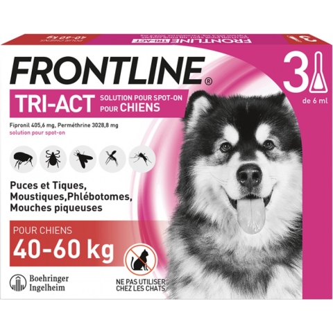 Frontline Tri-Act Anti Vlooien en Teken Druppels XL 3 pipetten