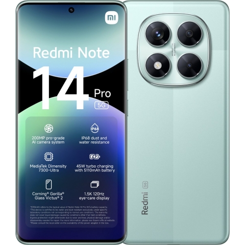 Xiaomi Redmi Note 14 Pro - 5g 256gb Coral Groen 256 Gb