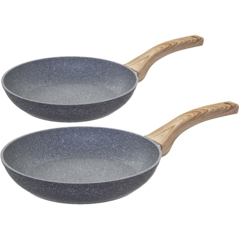 Koekenpannen set Turino met anti-aanbak laag dia 20 en 24 cm - Alle warmtebronnen geschikt -