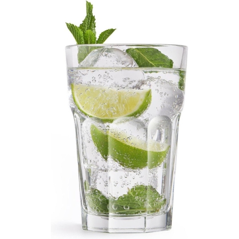Cocktailglazen/Mojito - 8x stuks - 410 ml - Drinkglazen - Gin/tonic glazen -