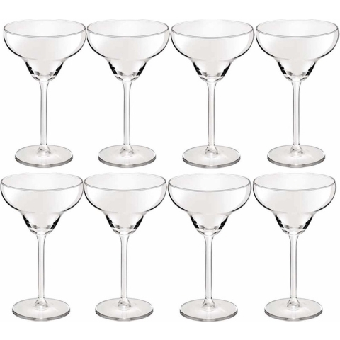 Cocktailglazen - 8x - transparant - 300 ml - Margarita - glas- glazen -