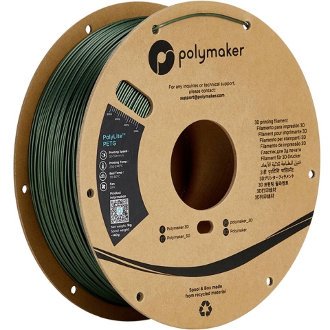 Polymaker PB01035 Filament PETG Hittebestendig, Hoge treksterkte 1.75 mm 1000 g Donkergroen PolyLite™ 1 stuk(s)