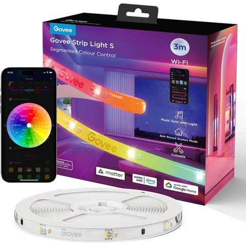 Govee LED Strip Lights Matter ready 3 Meter H612FCD1 LED-strip basisset 230 V, 24 V 3 m RGB 1 stuk(s)