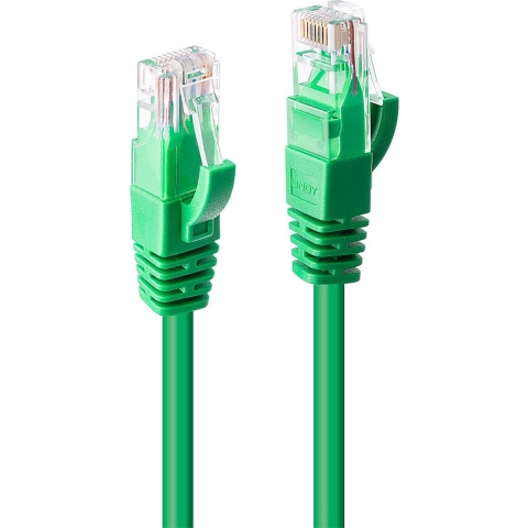 LINDY 48055 RJ45 Netwerkkabel, patchkabel CAT 6 U/UTP 30.00 m Groen 1 stuk(s)