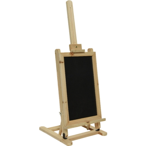 Krijtbord/memobord schildersezel van hout 31 x 29 x 85 cm -