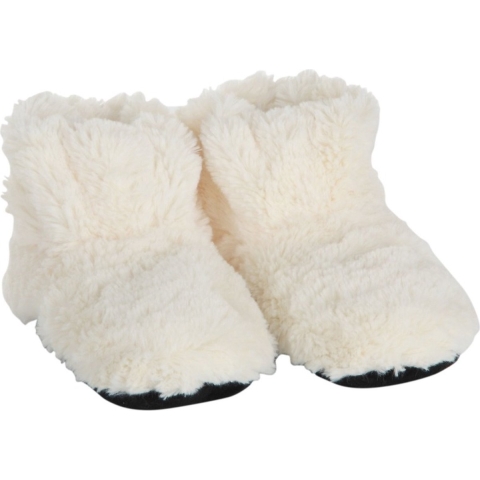 Creme warmte pantoffels/sloffen voor dames 37/40 -