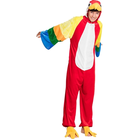 Papegaai verkleedkleding - kinderen - polyester - dierenpak - Carnavalskleding - papegaaienpak 164 -