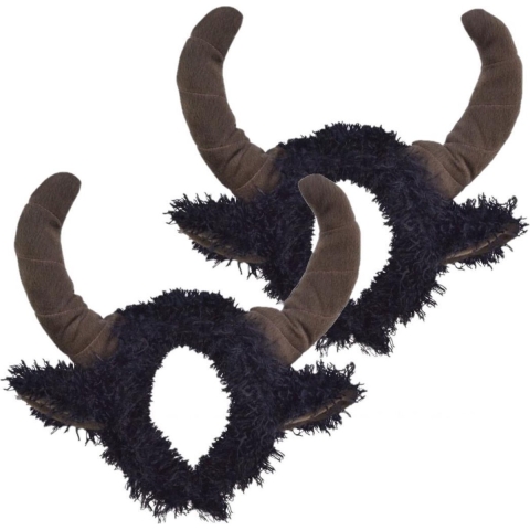 4x stuks verkleed Stieren hoorns diadeem -