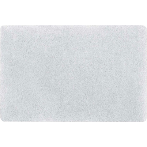 Spirella badkamer vloer kleedje/badmat tapijt - hoogpolig en luxe uitvoering - wit - 60 x 90 cm -
