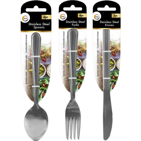 DID tafel diner bestek set messen/vorken/lepels - Voor 12x personen -