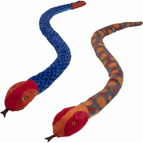 Pluche dieren knuffels 2x slangen van 150 cm -