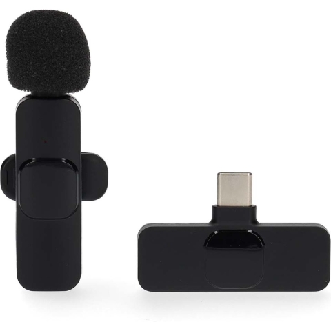 Nedis Microfoon | Gebruikt voor: Notebook / Smartphone / Tablet | Draadloos / USB Type-C™ | USB-C™ Female | Aan/uit knop - MICW110BK