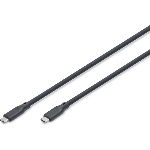Digitus USB-C-kabel USB 3.2 Gen2 USB-C stekker 1 m Zwart (mat) Uitstekende verouderingseigenschappen, Flexibel, Flexibele binnenader, Bestand tegen wisselende