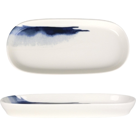 Bonna Serveerschaal - Blue Wave - Porselein - 21 cm - set van 2