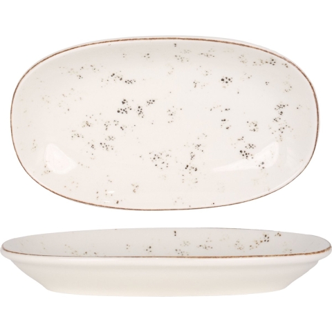 Bonna Serveerschaal - Grain - Porselein - 24x14 cm - set van 2