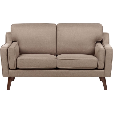 Beliani - LOKKA - Tweezitsbank - Lichtbruin - Polyester
