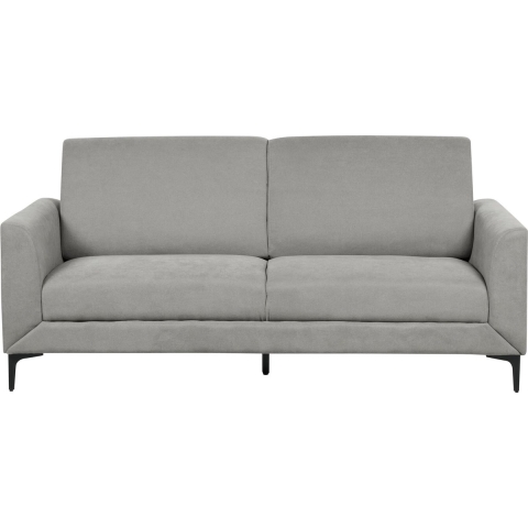 Beliani - FENES - Driezitsbank - Grijs - Polyester