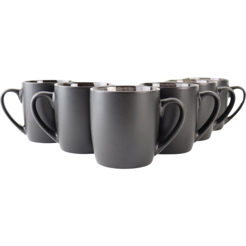 OTIX KoffieKopjes Set van 6 Zwart Mat 240ml