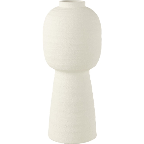 J-Line vaas Lantaarn - keramiek - wit - large - 50 cm hoog