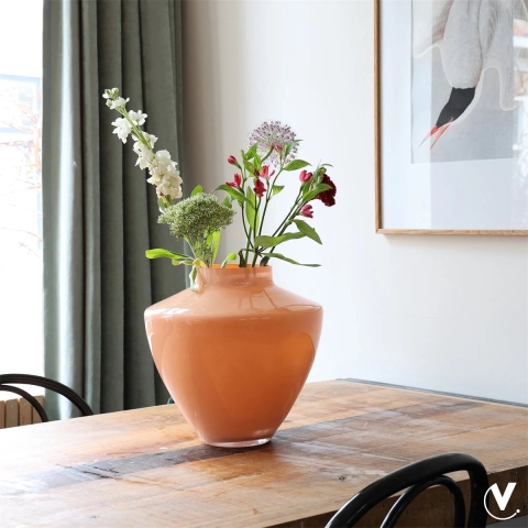 Vase The World Kagera pastel peach Ø33 x H32 cm