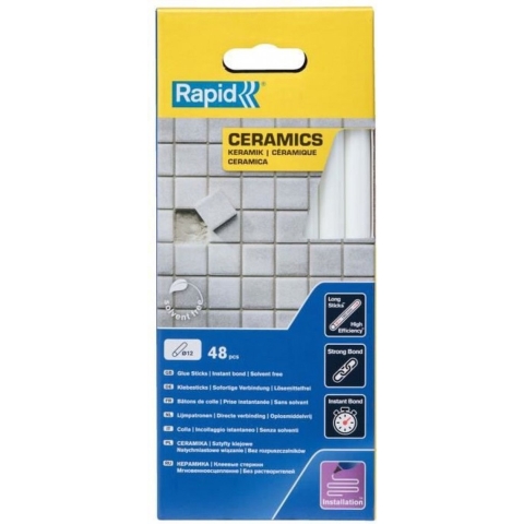 Rapid Lijmpatronen Keramiek | Ø11-12 x 190 mm | 48 Stuks - 5001415
