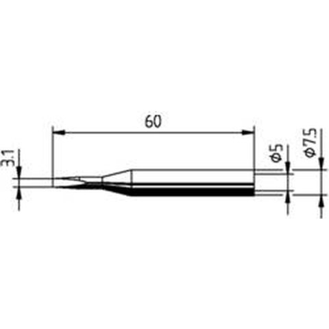 Ersa Soldeertip | beitelvormig | breedte 3,1 mm | 0172 KD/SB | 2 stuks - 0172KD/SB 0172KD/SB